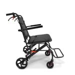 cadeira de rodas para transporte d90 dellamed até100kg assento 44cm preto