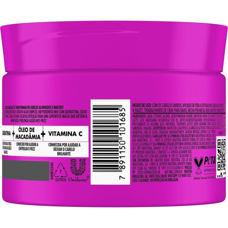 máscara para tratamento seda liso perfeito 300g