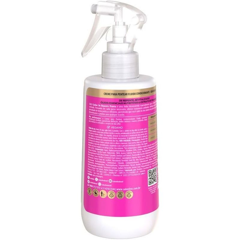 creme para pentear antiporosidade fluido salon line sos cachos de repente pronta! 300ml