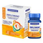 triplo imuno zinco vitamina c e d 30 comprimidos catarinense nutrição