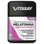 vitasay melatonina + ácido hialurônico 30 cápsulas suplemento alimentar hypera