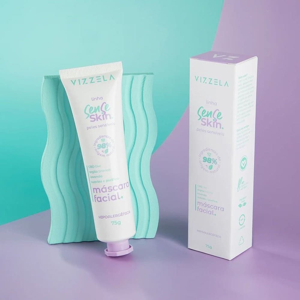 Máscara Facial Sense Skin Vizzela Peles Sensíveis