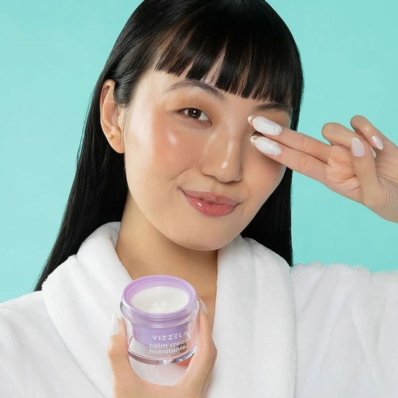 hidratante facial calm sense skin vizzela peles sensíveis 50g