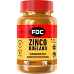 zinco quelado 90 cápsulas suplemento alimentar fdc