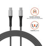 cabo usb-c essential geonav 1,2m 100w preto