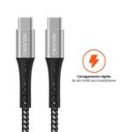 cabo usb-c essential geonav 1,2m 100w preto