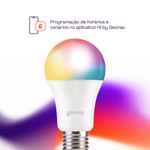 lâmpada inteligente geonav com soquete bivolt branco e27