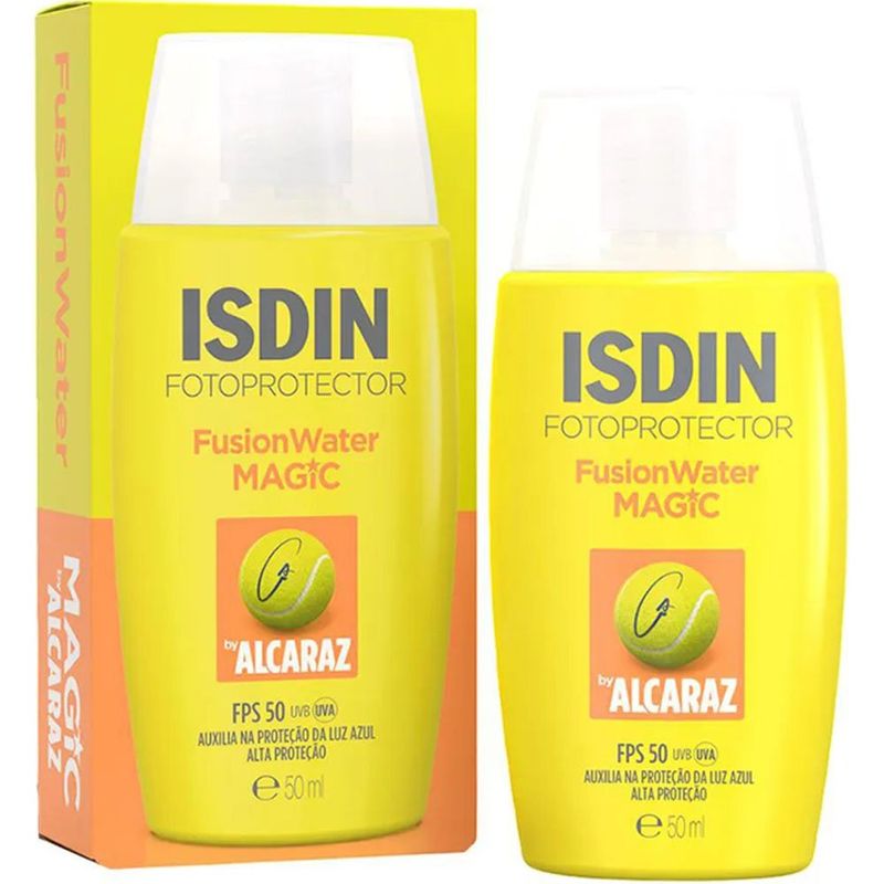 protetor solar facial fps50 isdin fusion water magic by alcaraz 50ml