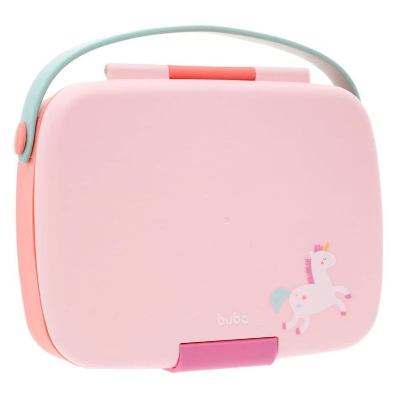 marmita infantil buba magic unicórnio com talheres 19729 (mp)