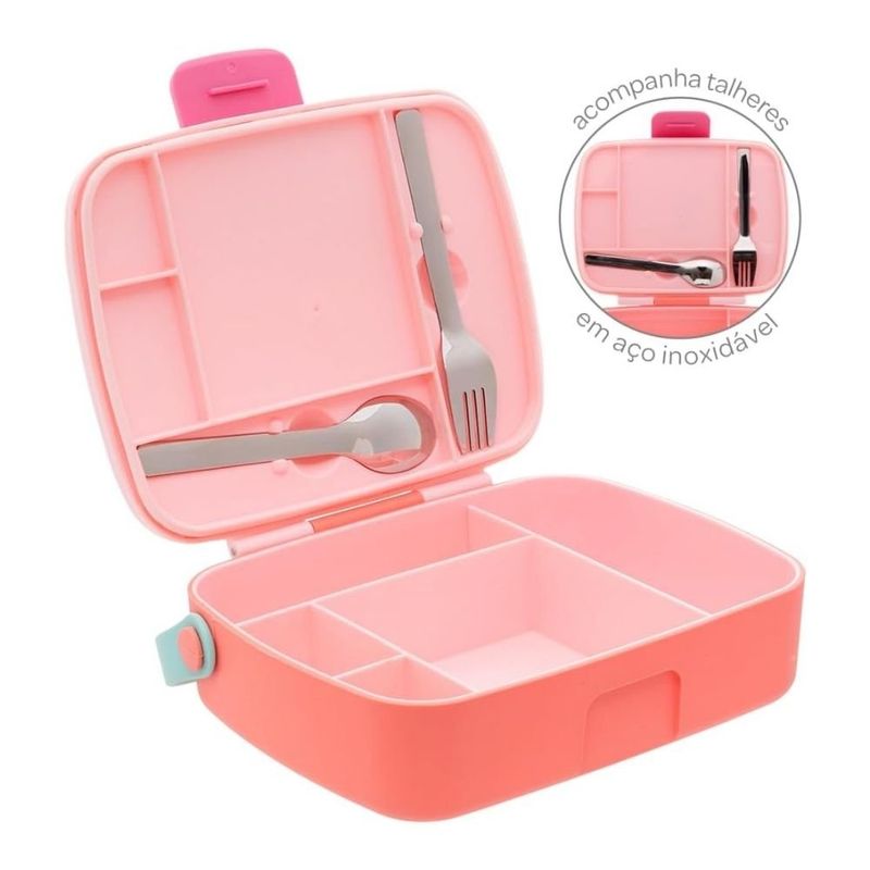 marmita infantil buba magic unicórnio com talheres 19729 (mp)