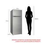 geladeira mystic cycle defrost 211 litros duplex inox (mp)