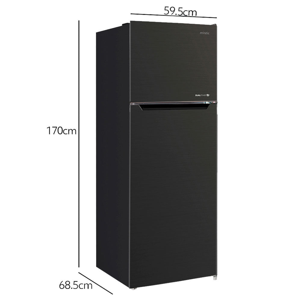 Geladeira Mystic Dual Inverter Frost Free 349L Inox Mate
