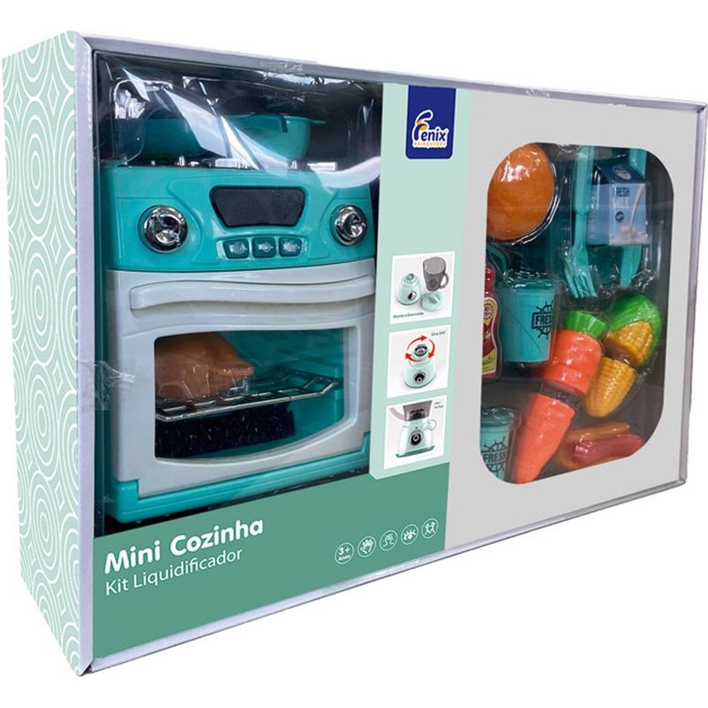 brinquedo kit mini cozinha fenix fogão lkc 981