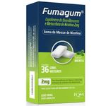 fumagum nicotina 2mg 36 gomas mastigáveis sabor menta fqm