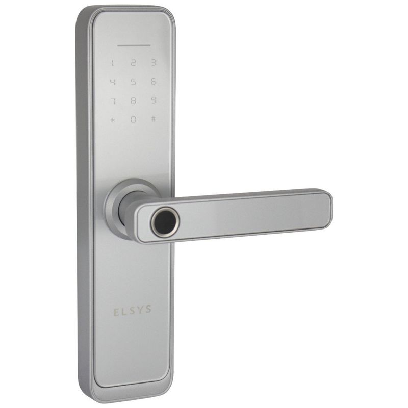 fechadura digital elsys de embutir prata esf-de4000b