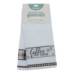 kit pano de copa appel 2 peças gourmet café xadrez (mp)