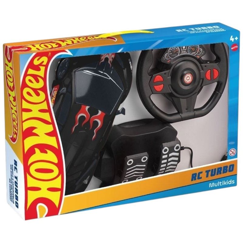 carrinho de brinquedo controle remoto hot wheels multikids preto br2445
