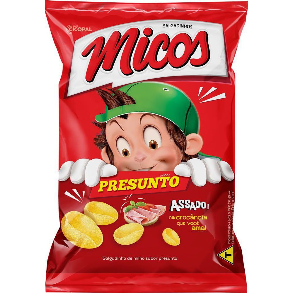 Salgadinho de Milho Micos Sabor Presunto 41g