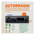 som automotivo kx3 mp3 com 2 entradas usb led/sd krc1910e (mp)