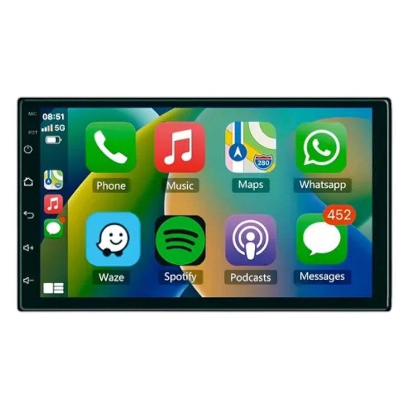 central multimídia kx3 carplay e android 7 2din ahd espelhamento sem fio krc3100 (mp)