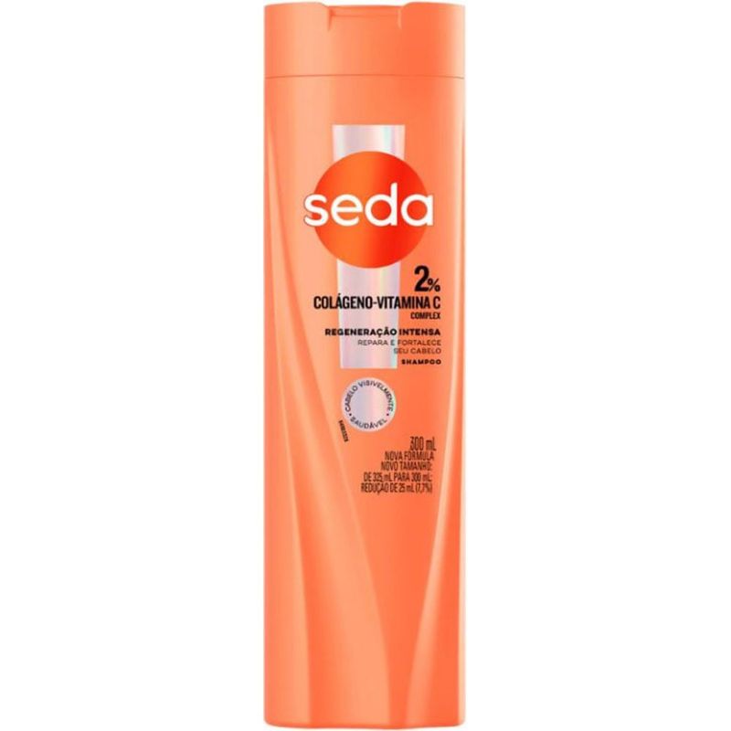shampoo seda colágeno vitamina c regeneração intensa 300ml