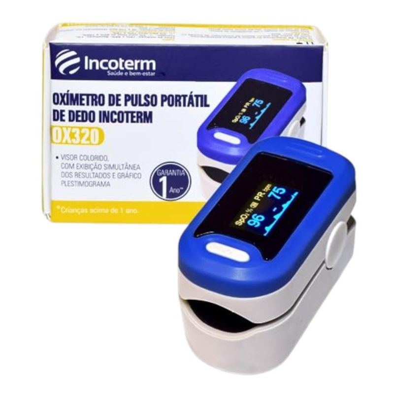 oxímetro portátil incoterm de pulso e dedo md ox320 (mp)