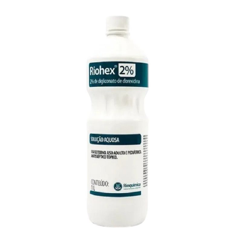 solução clorexidina rioquímica 2% riohex 1 litro (mp)