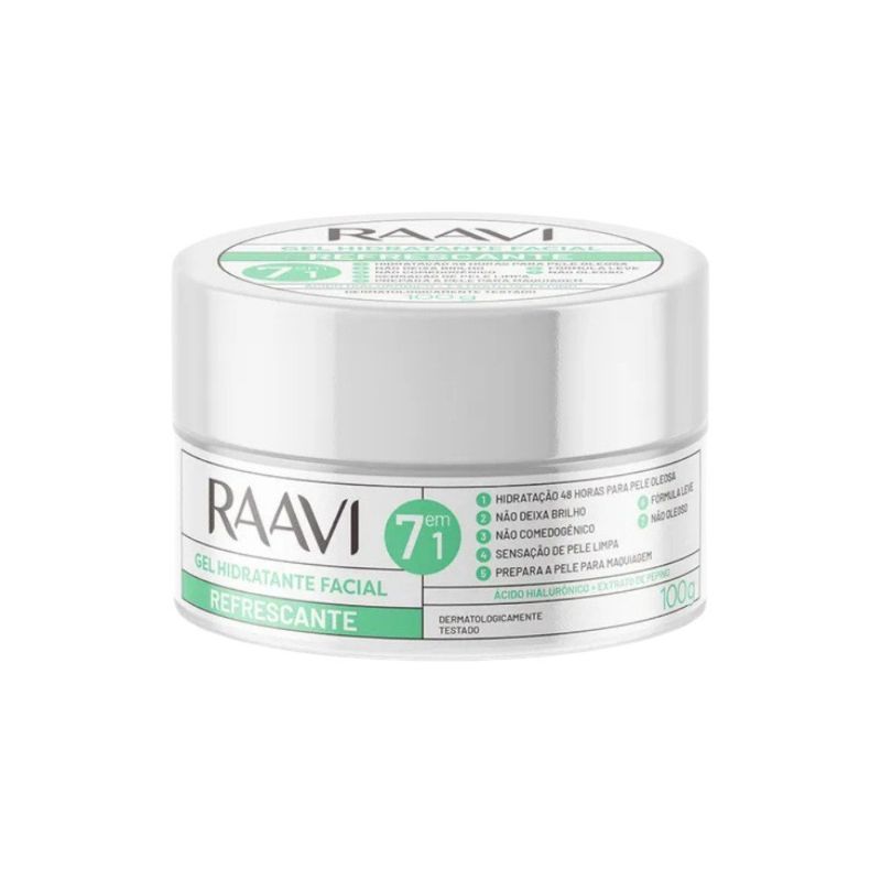 gel hidratante facial raavi refrescante 7 em 1 100g (mp)