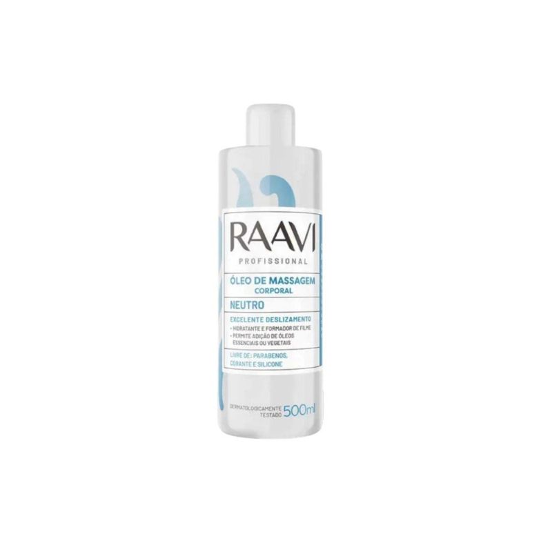 óleo de massagem corporal raavi neutro 500ml (mp)