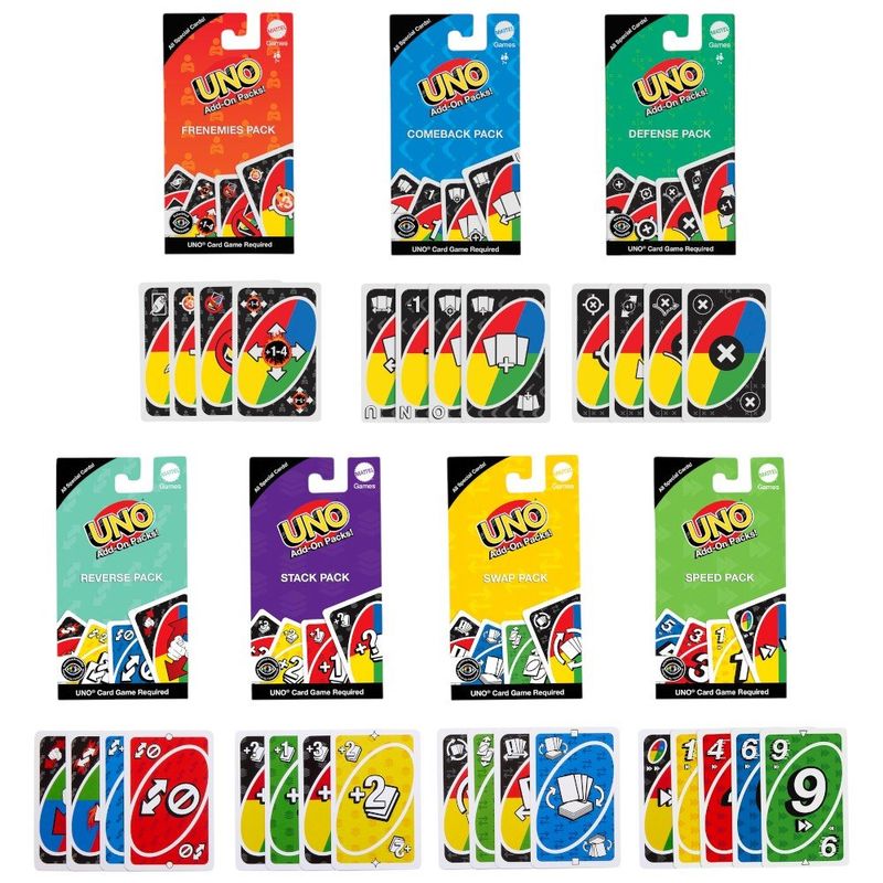 jogo de cartas uno mattel pack complementares jcv55 sortido