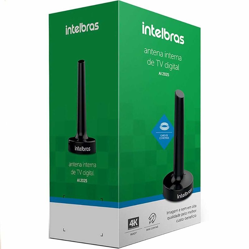 antena interna intelbras tv digital uhf/hdtv - ai 2025