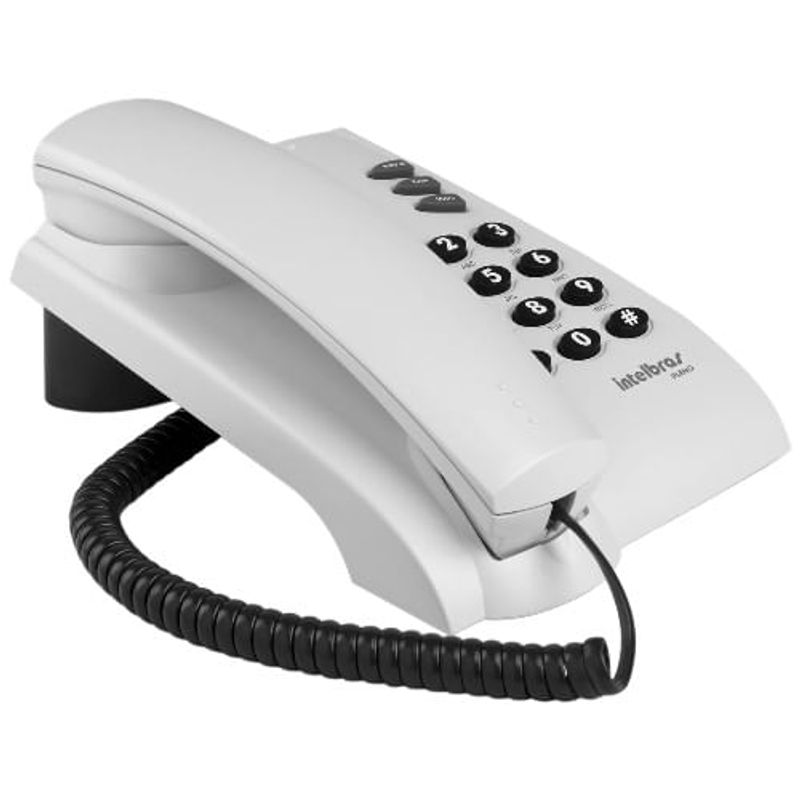 telefone fixo intelbras pleno para mesa e parede com chave cinza