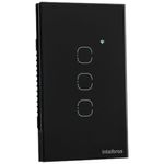 interruptor intelbras smart wi-fi touch 3 teclas preto ews 1003