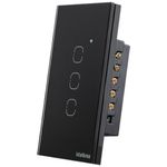 interruptor intelbras smart wi-fi touch 3 teclas preto ews 1003