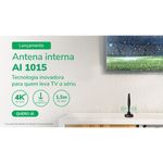antena de tv interna intelbrás uhf/hdtv ai 1015