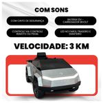 carro elétrico infantil unitoys supertruck 12v 3415 prata (mp)