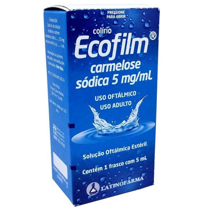 ecofilm 5mg/ml solução oftálmica 5ml