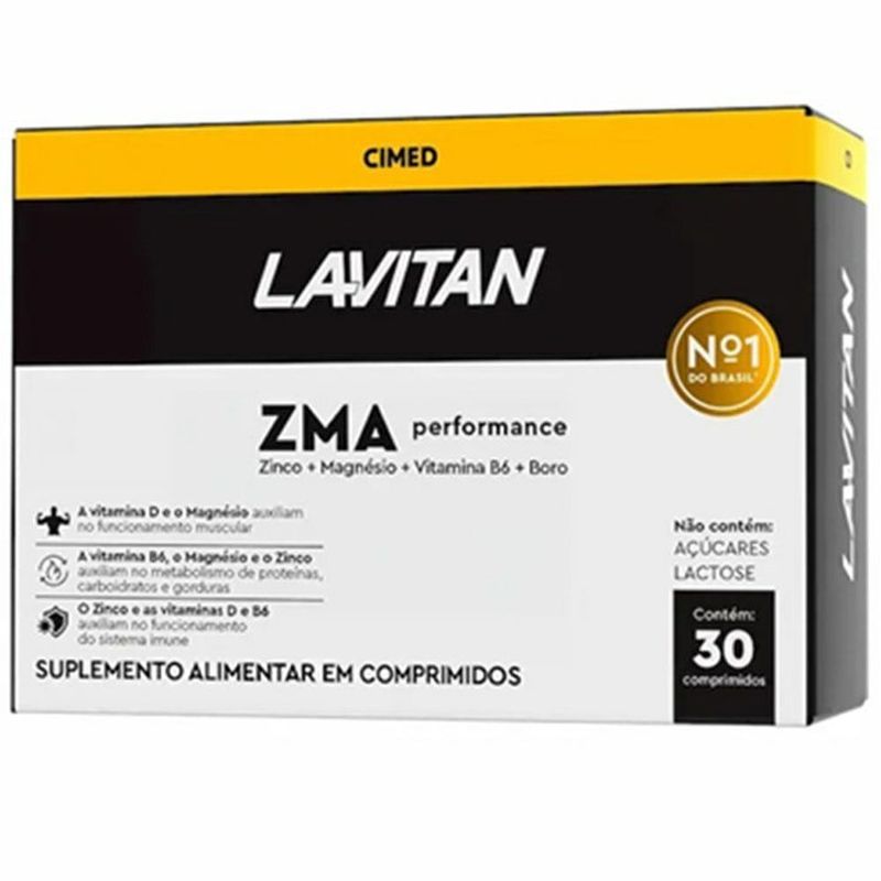lavitan zma performance 30 comprimidos polivitamínico zinco magnésio vitamina b6 e boro cimed
