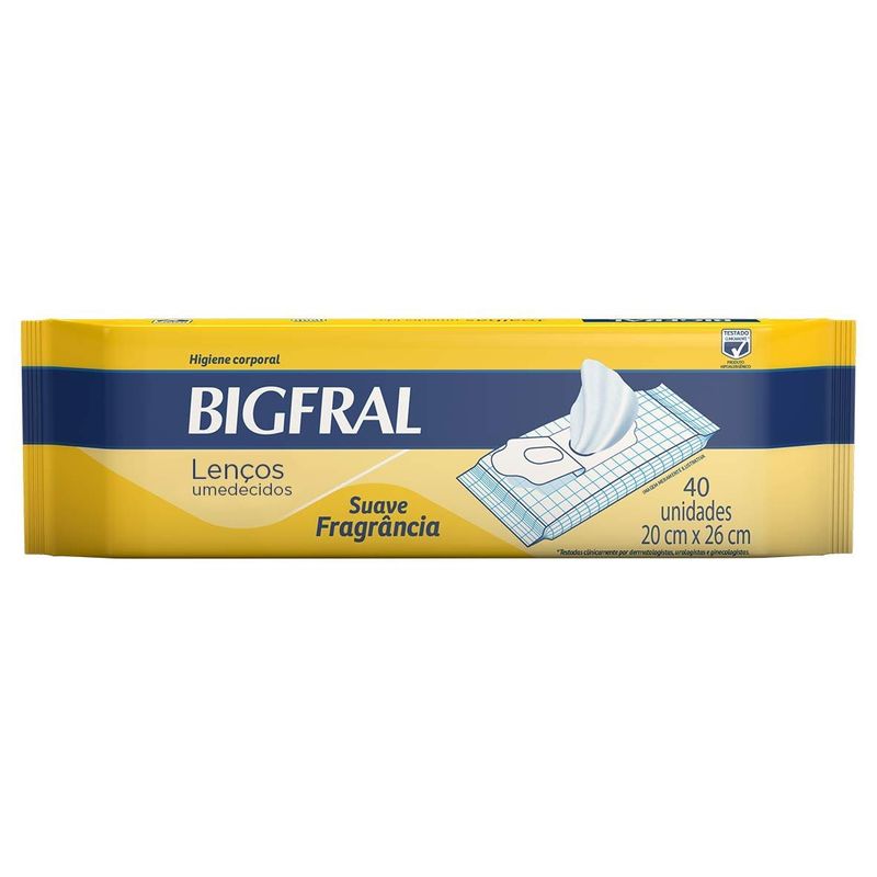 toalha umedecida geriátrica bigfral 40 unidades