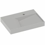 cuba de sobrepor roca horizon com mesa geométrica 60x42x7cm stone (mp)