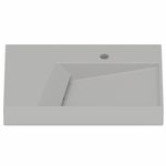 cuba de sobrepor roca horizon com mesa geométrica 60x42x7cm stone (mp)