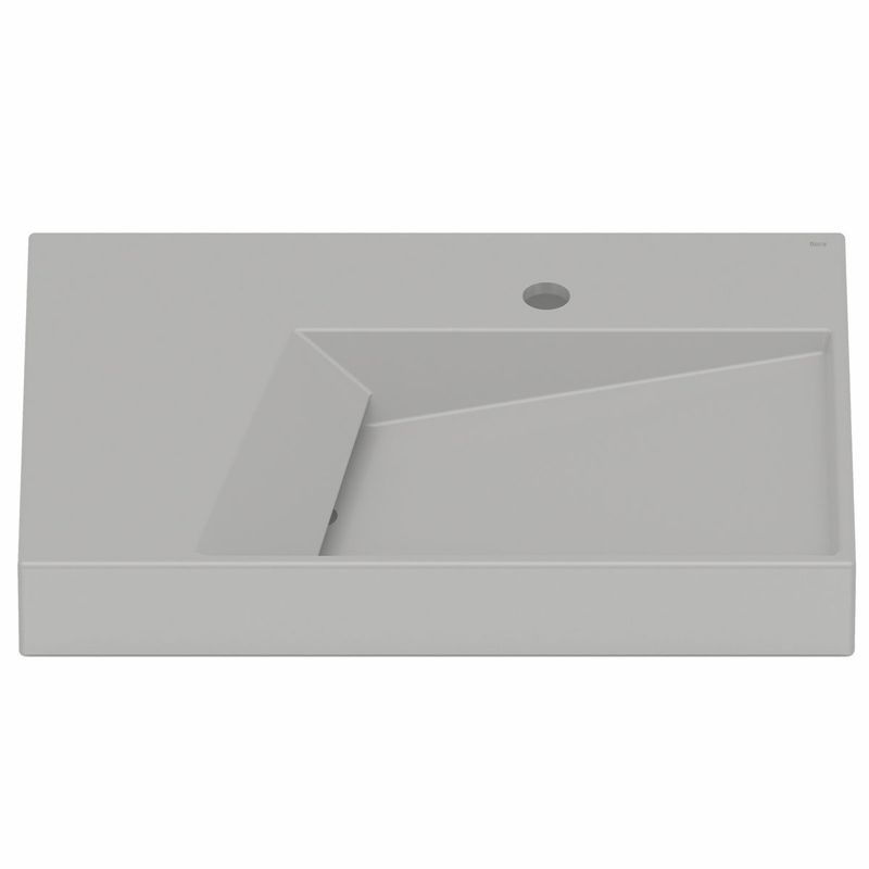 cuba de sobrepor roca horizon com mesa geométrica 60x42x7cm stone (mp)