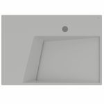 cuba de sobrepor roca horizon com mesa geométrica 60x42x7cm stone (mp)