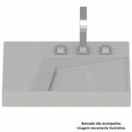 cuba de sobrepor roca horizon com mesa geométrica 60x42x7cm stone (mp)