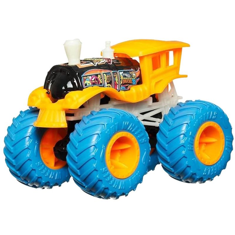carrinho de brinquedo hot wheels mattel monster trucks brilho no escuro sortido jfx08