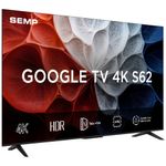 smart tv 4k 50" semp google tv 50s62