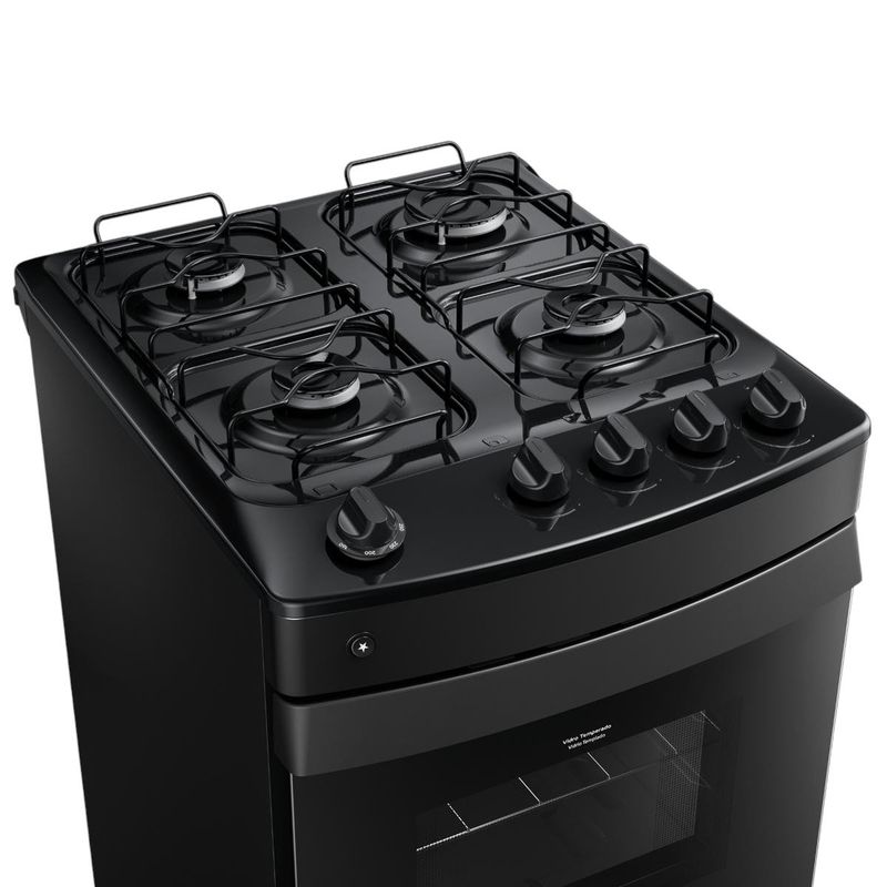 fogão 4 bocas consul acendimento automático preto cfo4zaeuna