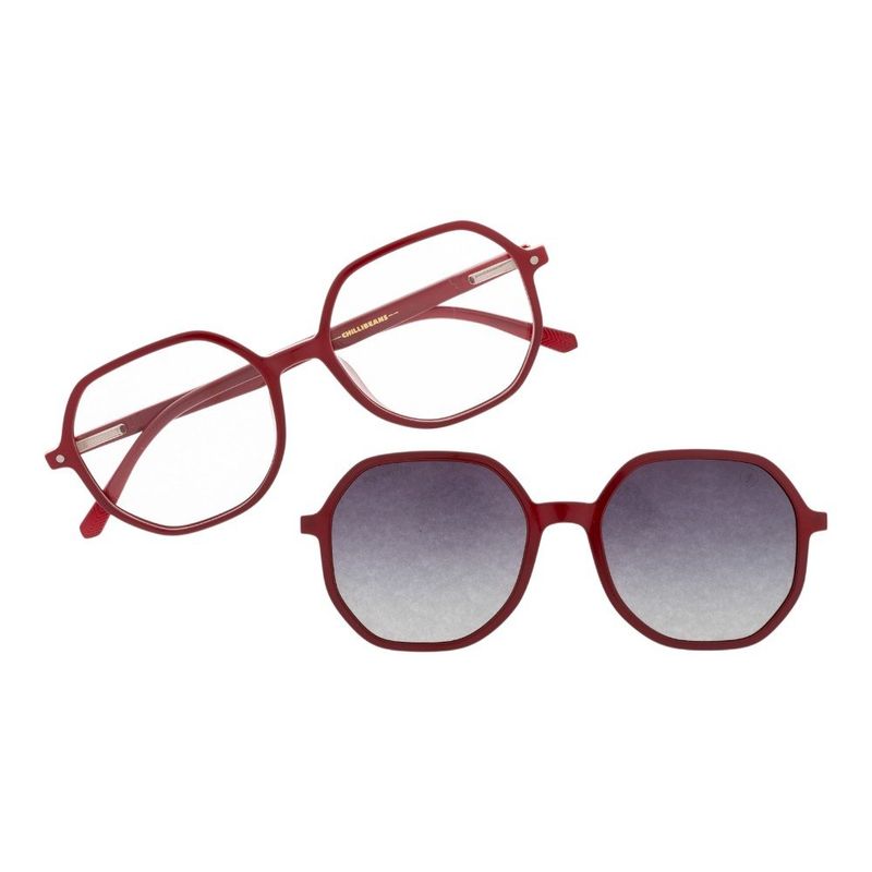 armação para óculos de grau feminino chilli beans quadrado degradê claro (mp)