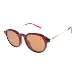 armação para óculos de grau feminino chilli beans linha vista special marrom e vermelho (mp)