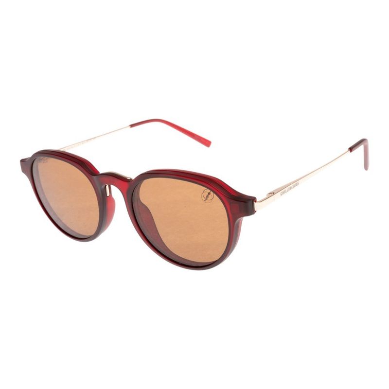 armação para óculos de grau feminino chilli beans linha vista special marrom e vermelho (mp)